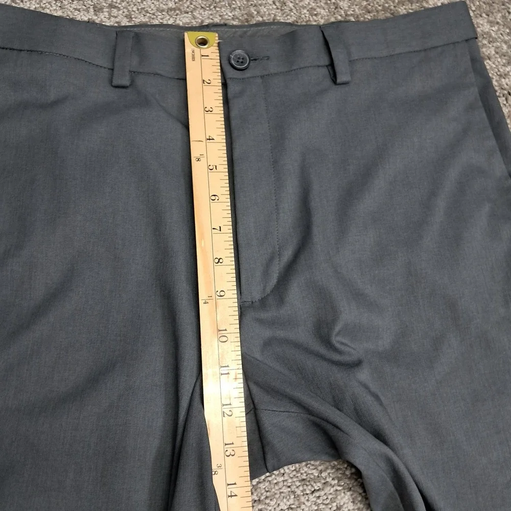 Haggar Mens Cool 18 Pro Classic Fit Gray Dress Pants 36x29 7895
